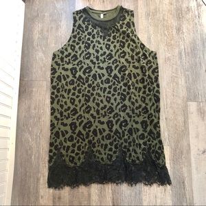 ASOS | Olive & Black Leopard Print Dress
